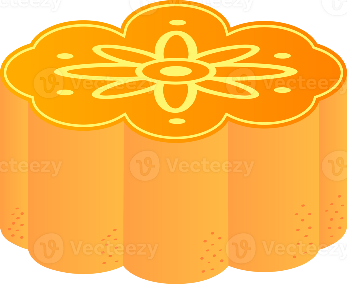 An orange moon cake png