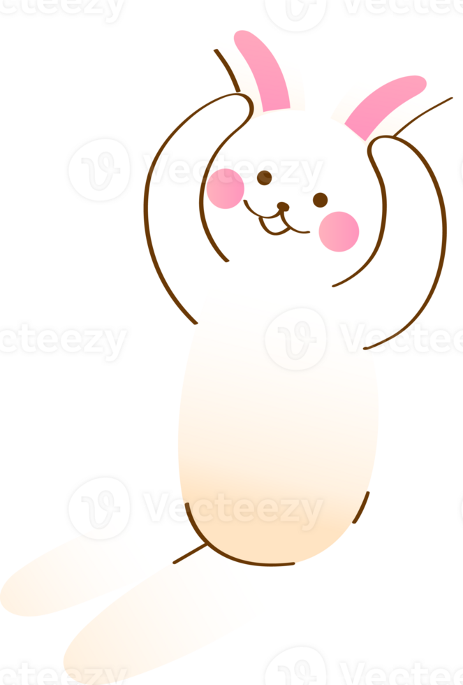 rabbits put its hands on the head png
