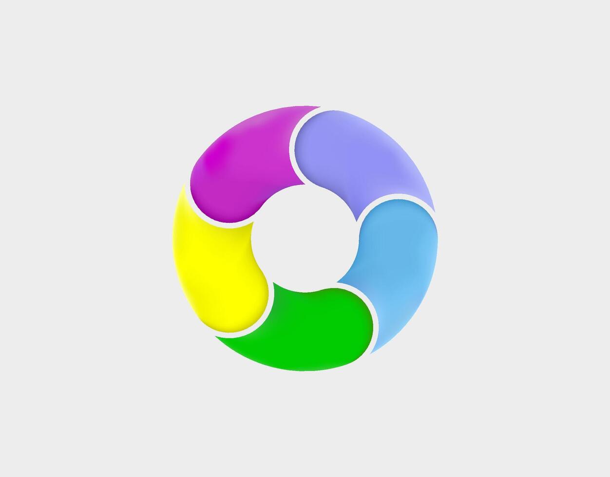 Colorful pie chart, diagram, Infographic. vector