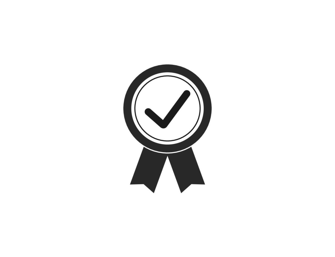 Approval check mark icon. vector