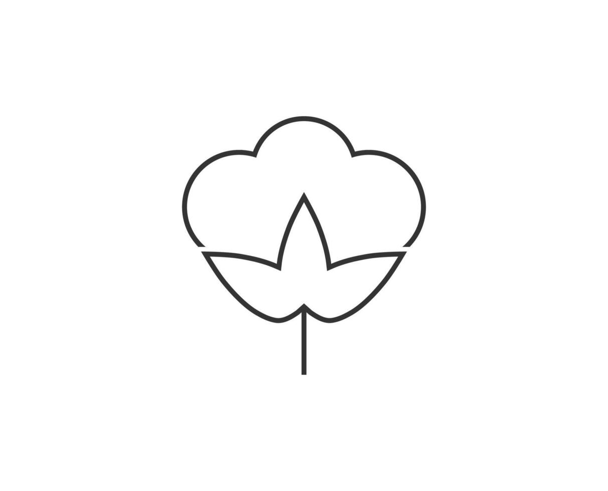 Cotton, label, material icon. vector