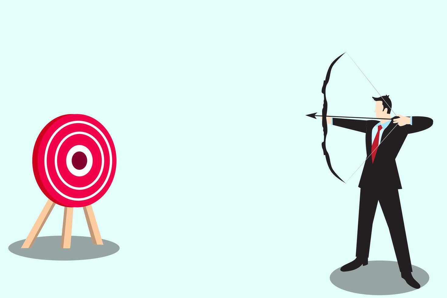 of a businessman looking for a target vector