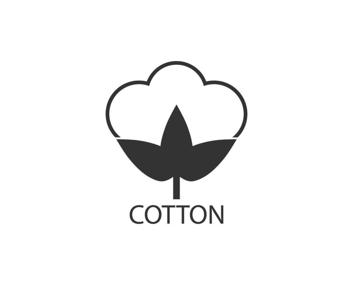 Cotton, label, material icon. vector