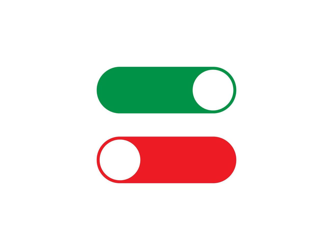 Off, on, toggle icon, button. vector
