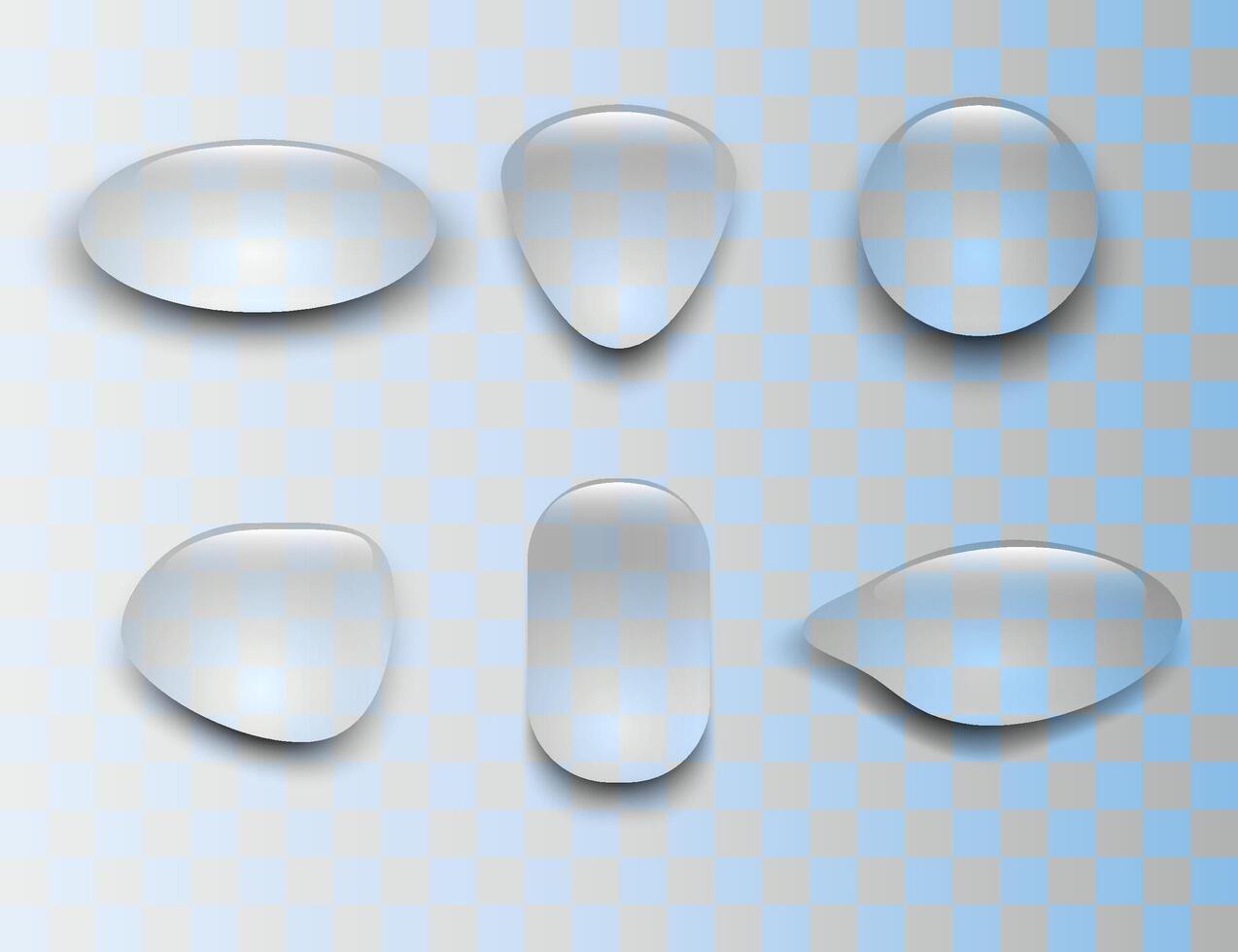 Water bubbles, rain drop set. vector