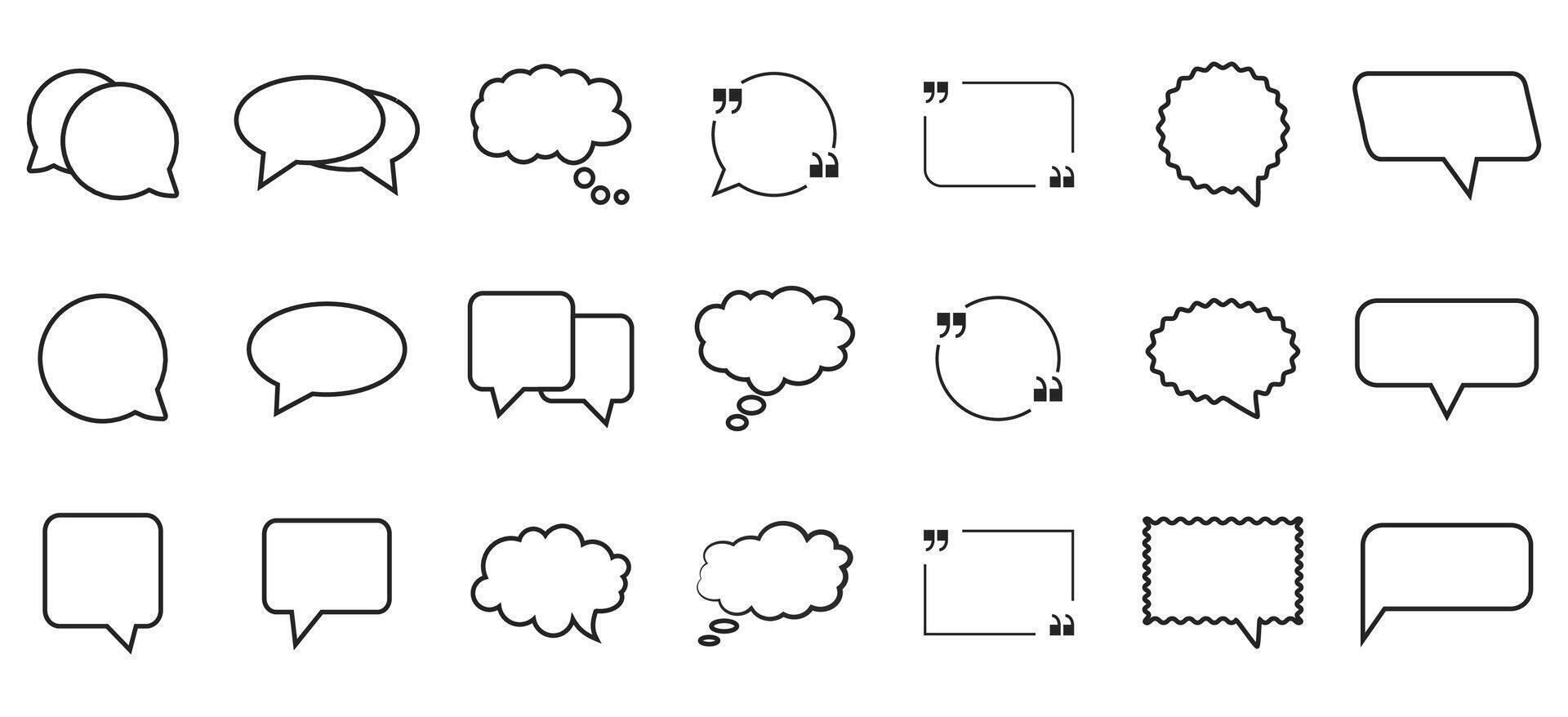 Speech Bubble set. Flat design. vector