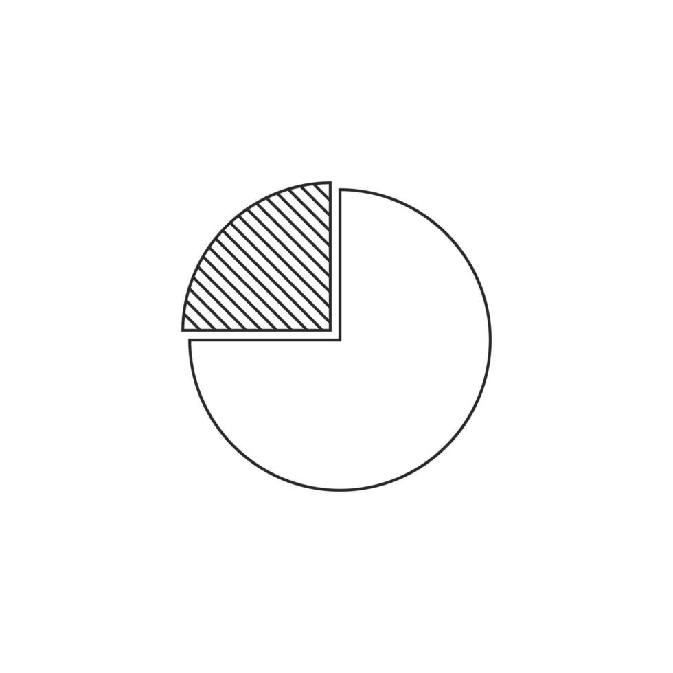 Circular chart, diagram, pie chart icon. flat design. vector