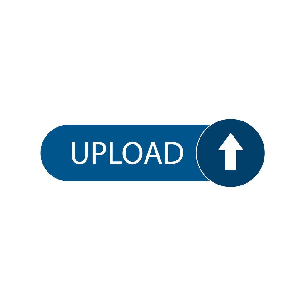 Upload button template, banner. Flat. vector