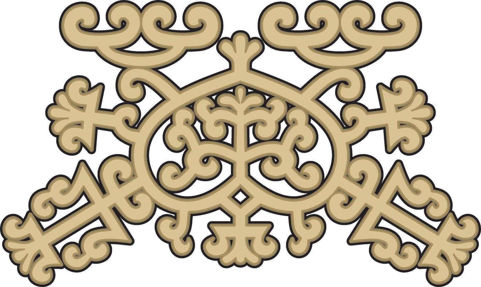 Yakut national ornament. Amulet, talisman, protection. Decoration. home, carpets and ceramics. Traditions of northern peoples, people of the tundra vector