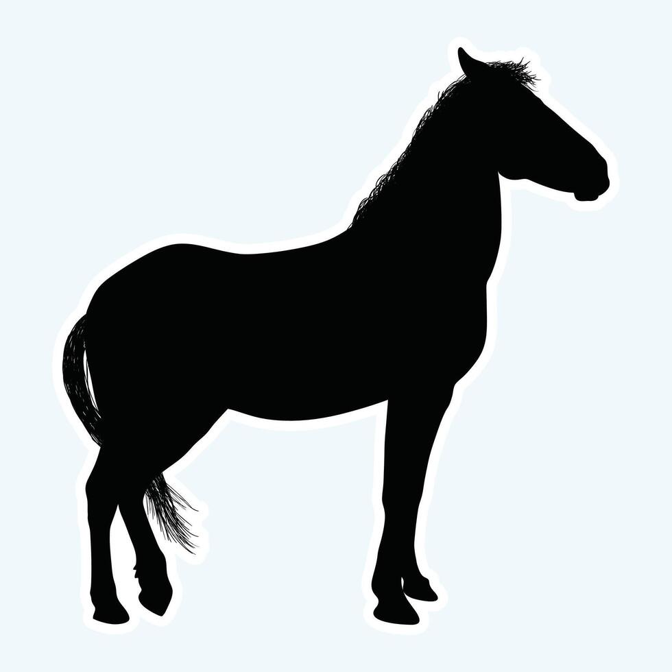 A horse silhouette on a white background vector