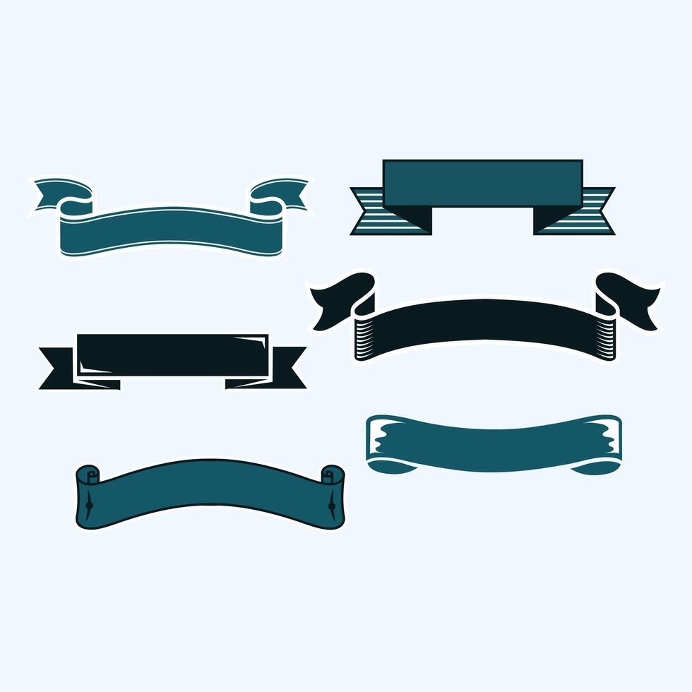 Stylish Ribbon Art Ideal for Branding and Desi vector