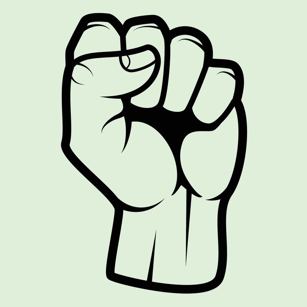 Unwavering fist icon design graphic vector