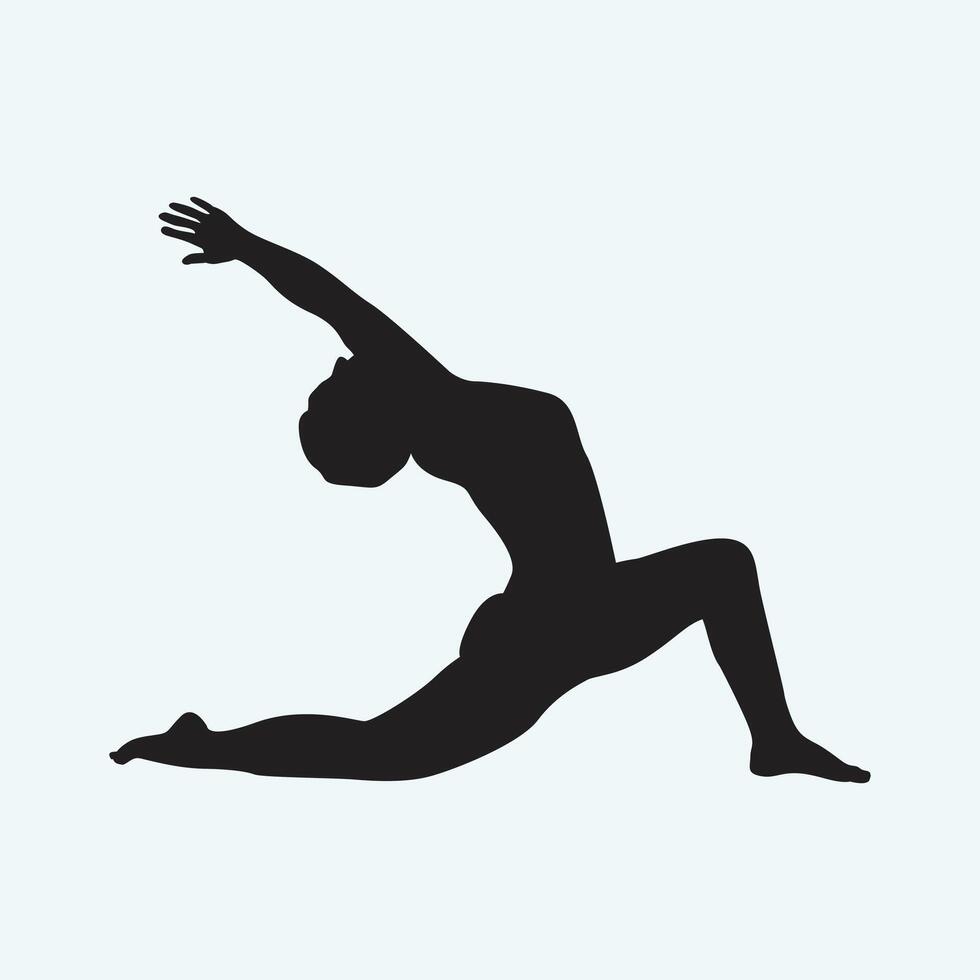 Mindful Movement Beautiful Yoga Silhouettes and Poses vector