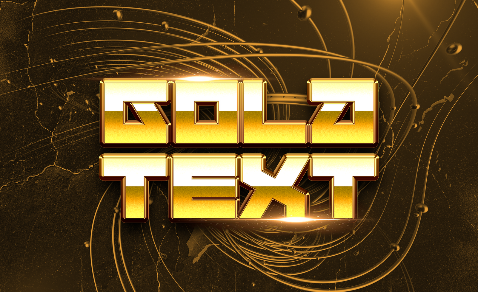 Gold Text Effect psd