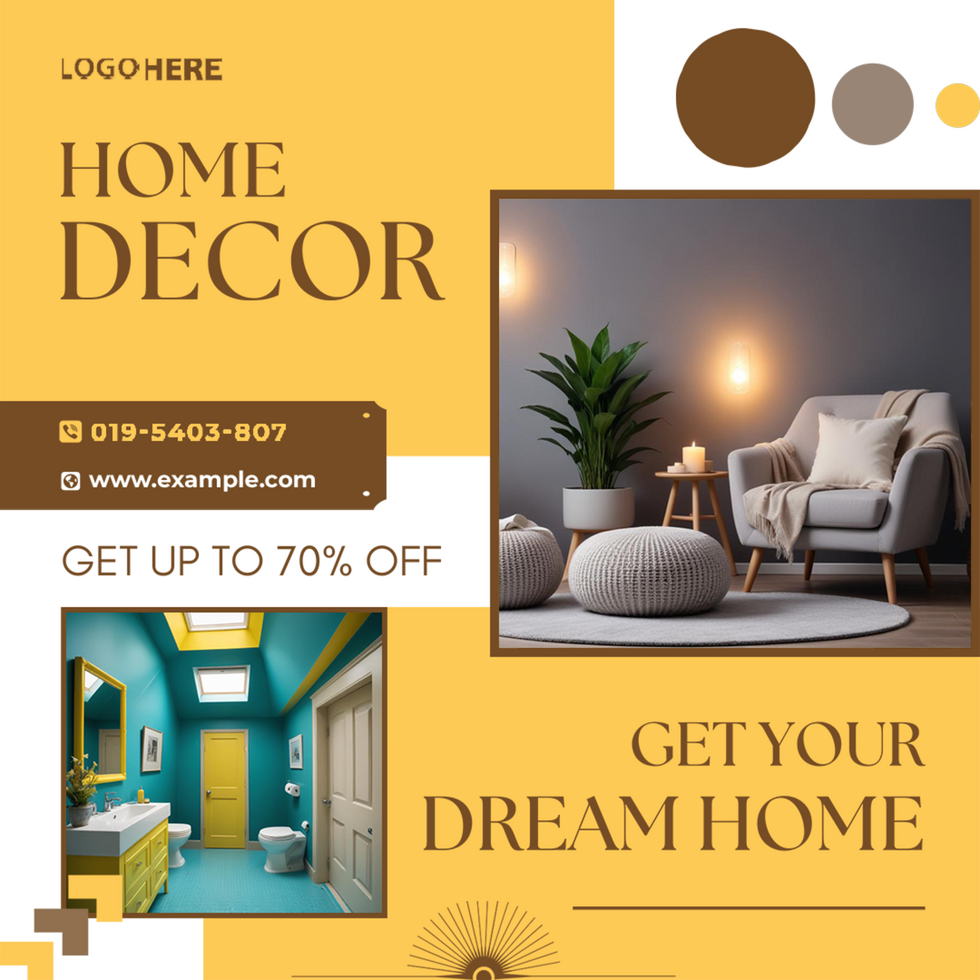 Social media post collection for Home Decoration psd