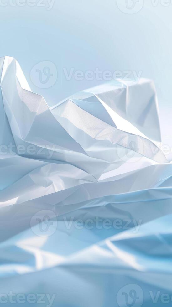 delicate origami design, with intricate folds creating a sense of depth and texture with copyspace photo