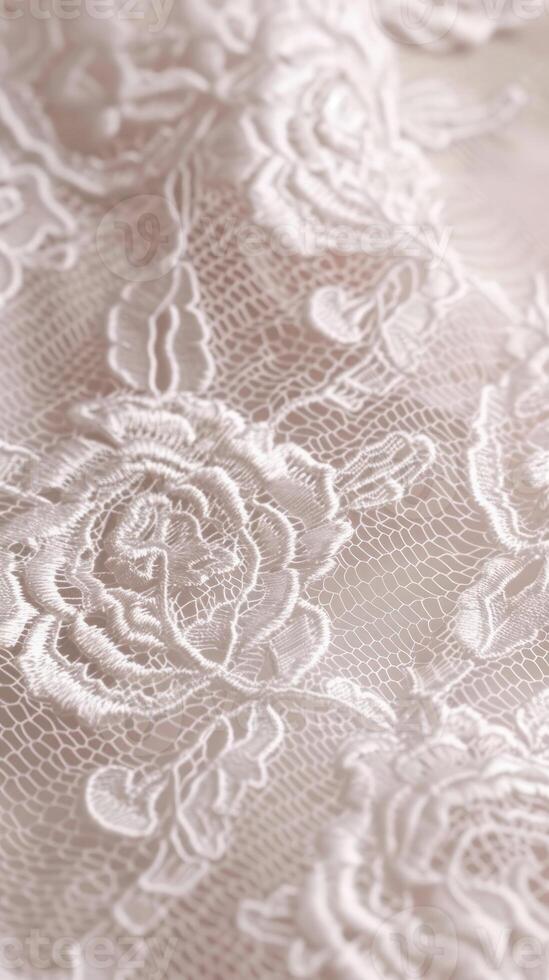 delicate lace pattern, reminiscent of vintage elegance and rendered in muted tones with copyspace photo