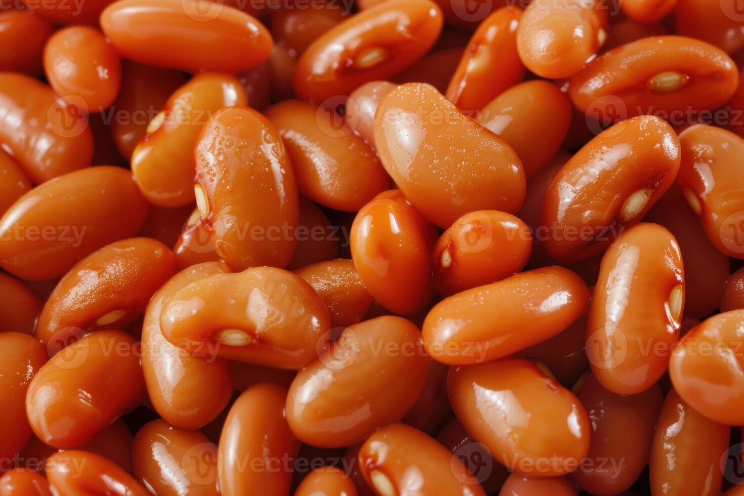 Shining light brown beans close up photo