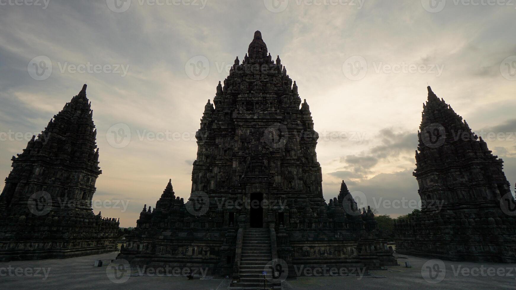 Photo of Prambanan Temple, Yogyakarta, wide angle view