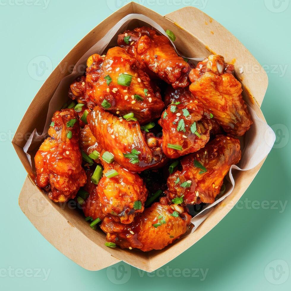 Korean Fried Chicken Wings in a Box photo