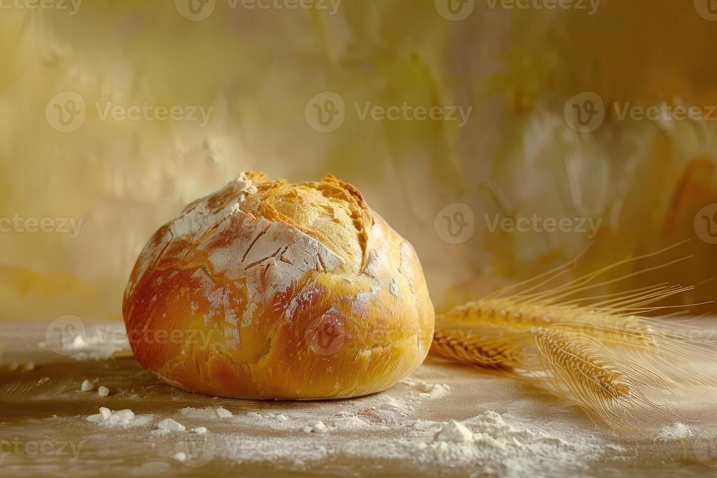 Golden Loaf with Wheat Sprig photo