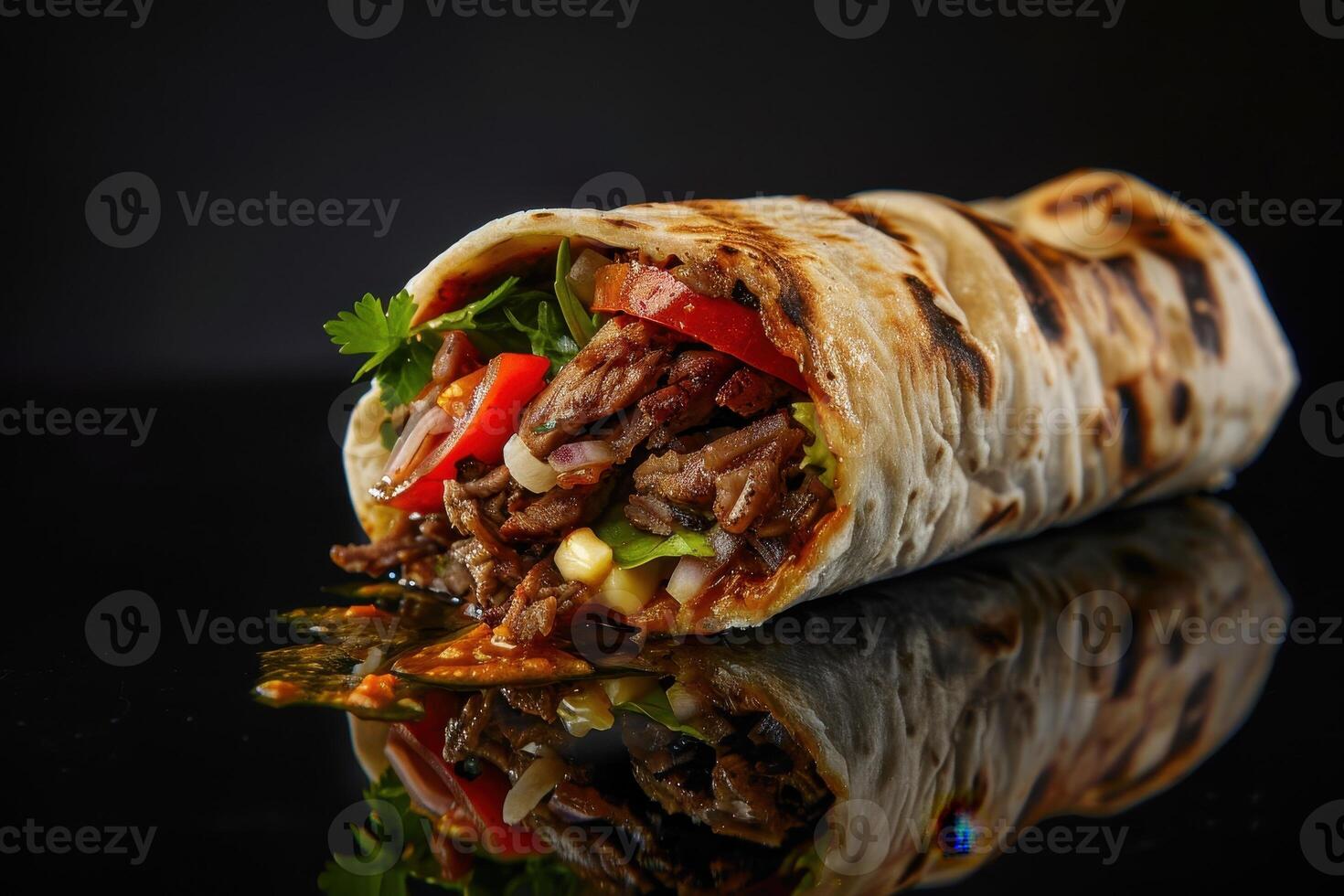 Delicious Grilled Burrito with Meaty Filling photo