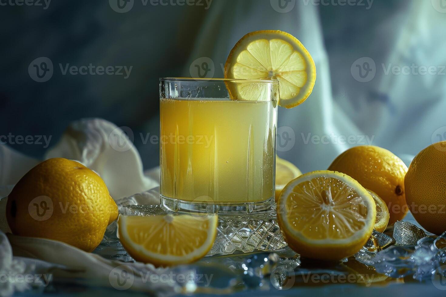 Refreshing Summer Lemonade with Lemon Slices photo