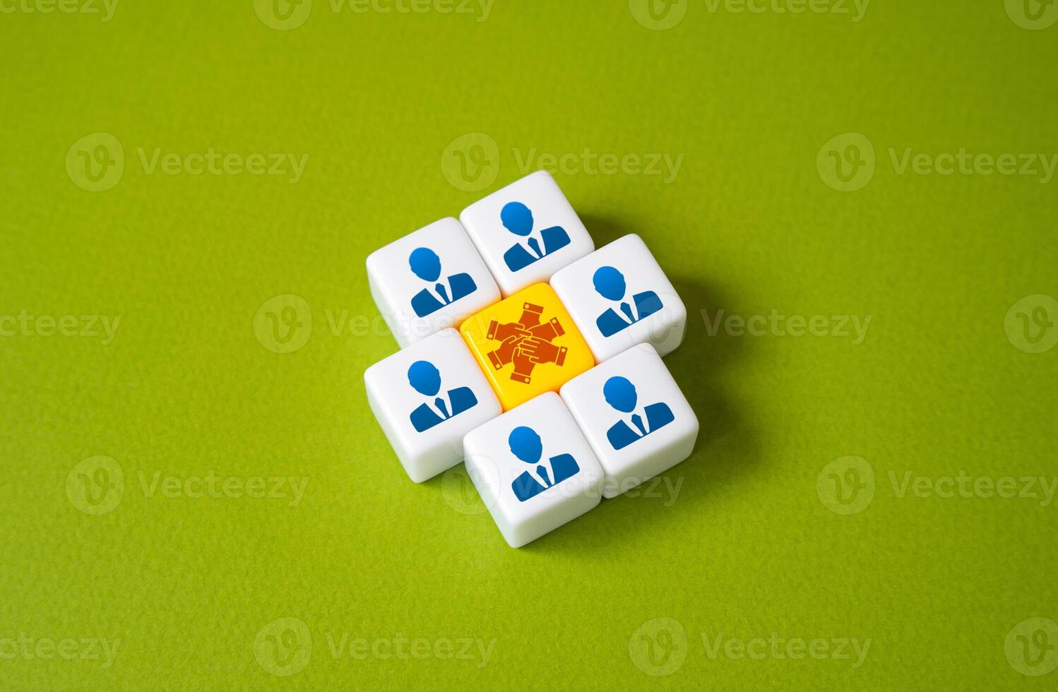 The team makes a joint effort. Cooperation and folding forces. Ensure a seamless integration of new members into the existing workforce. Found a community. Assemble a team. photo