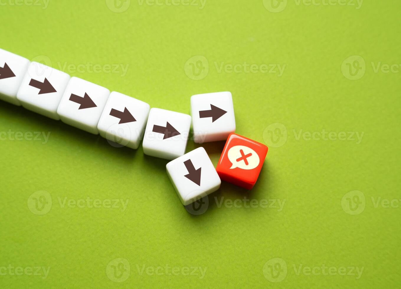 The path is blocked by a categorical refusal. Overcome the denial and convince the counterparty. The art of persuasion and communication. photo