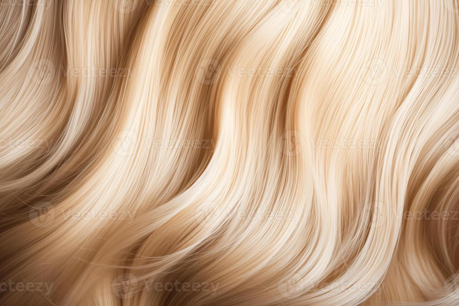 long, blond, wavy hair close-up photo