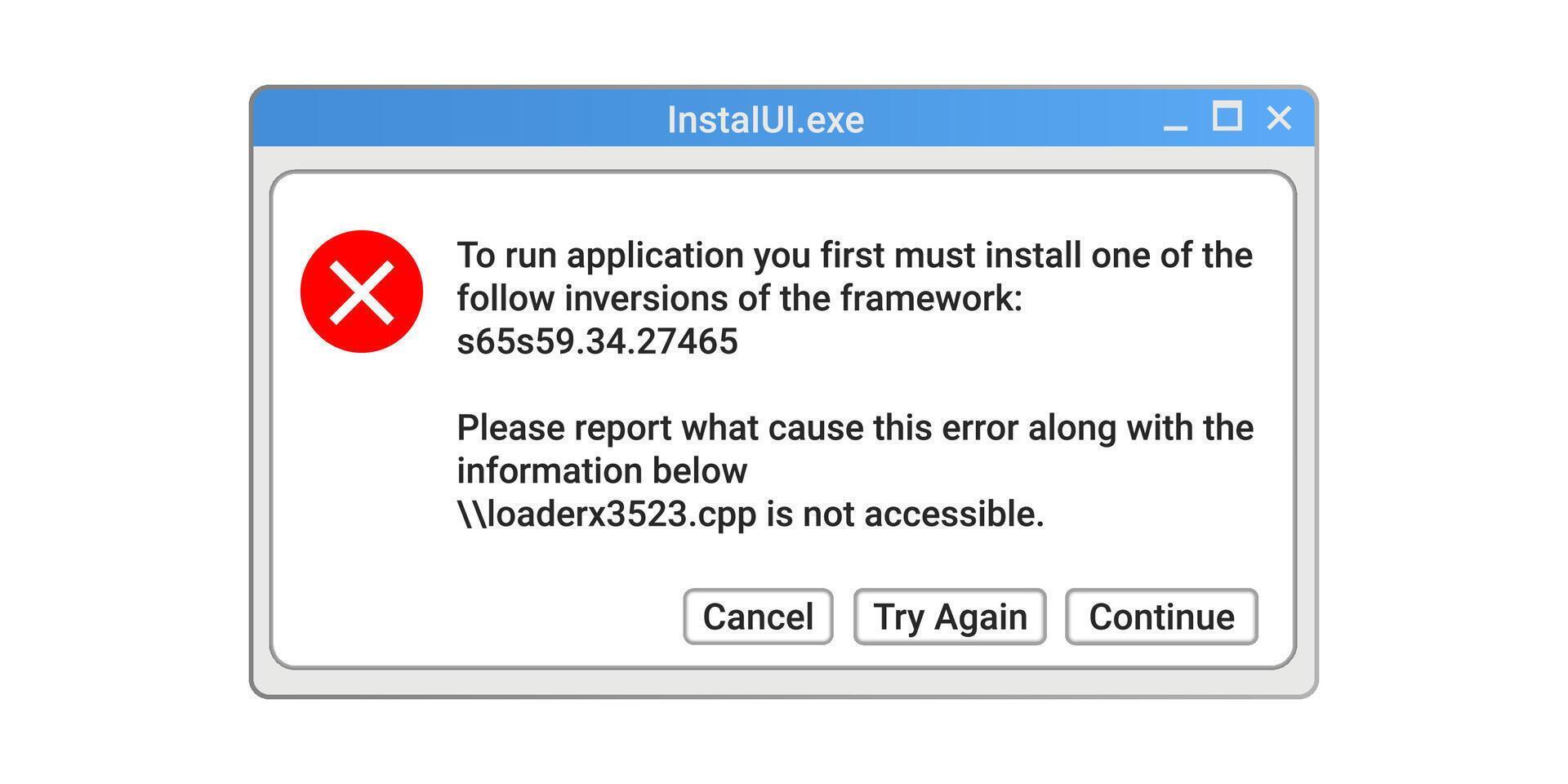 System notification during app install. vector