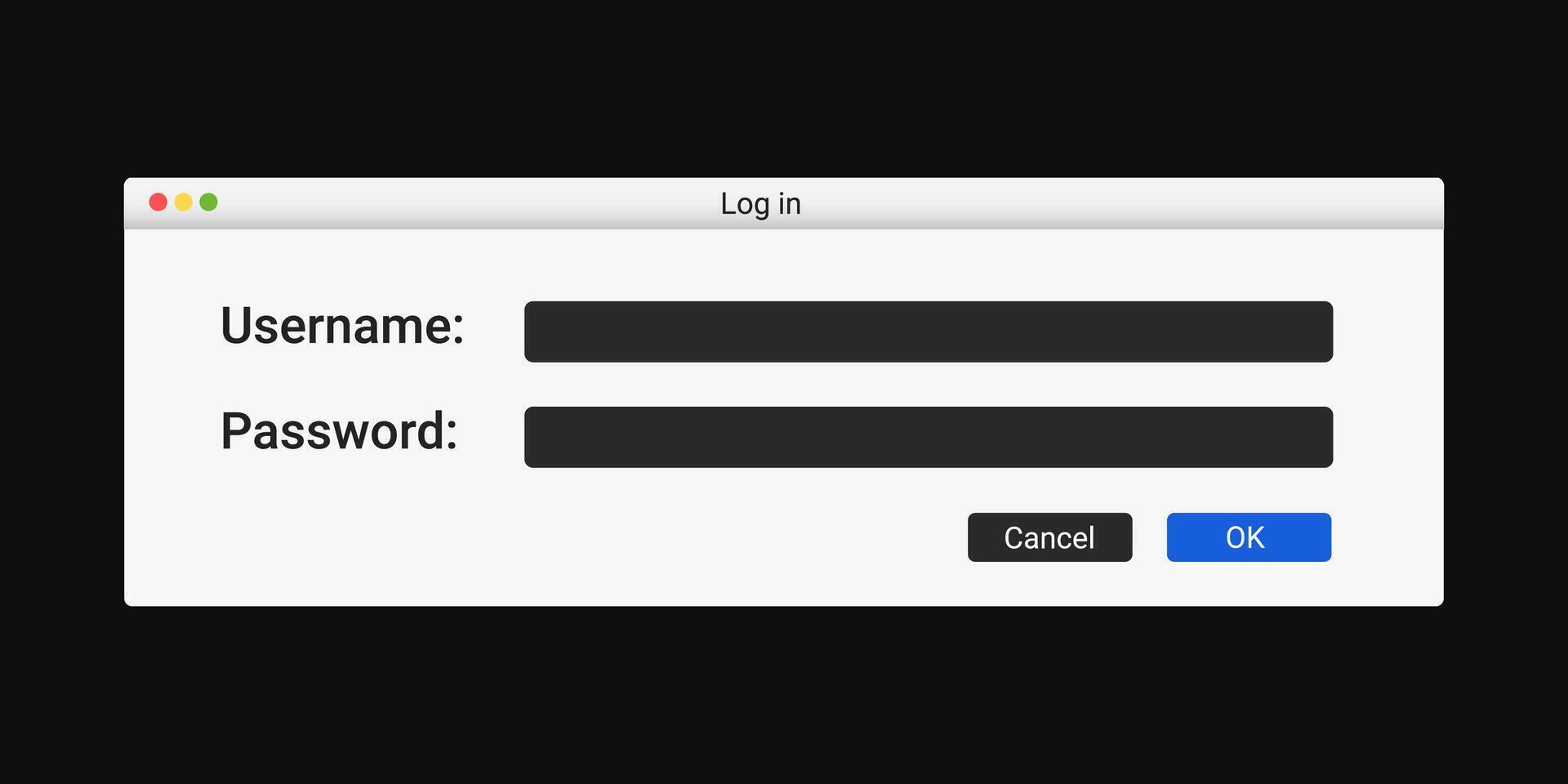 Modern registration window on screen. Password panel for sign up. vector