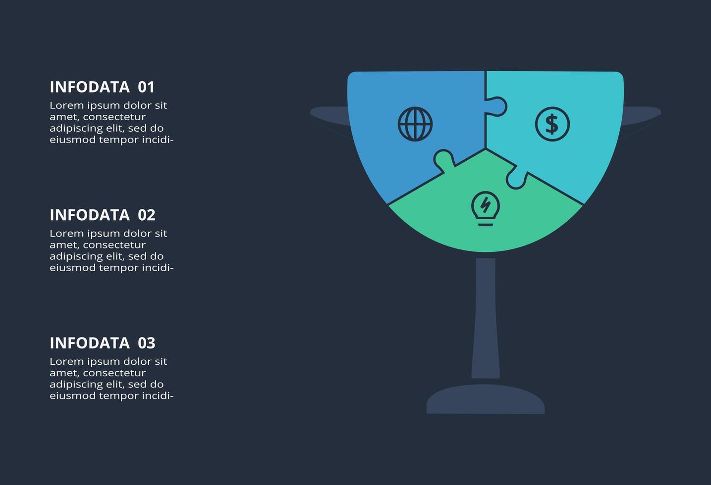 Creative concept for infographic with 3 steps, options, parts or processes. Business data visualization. vector