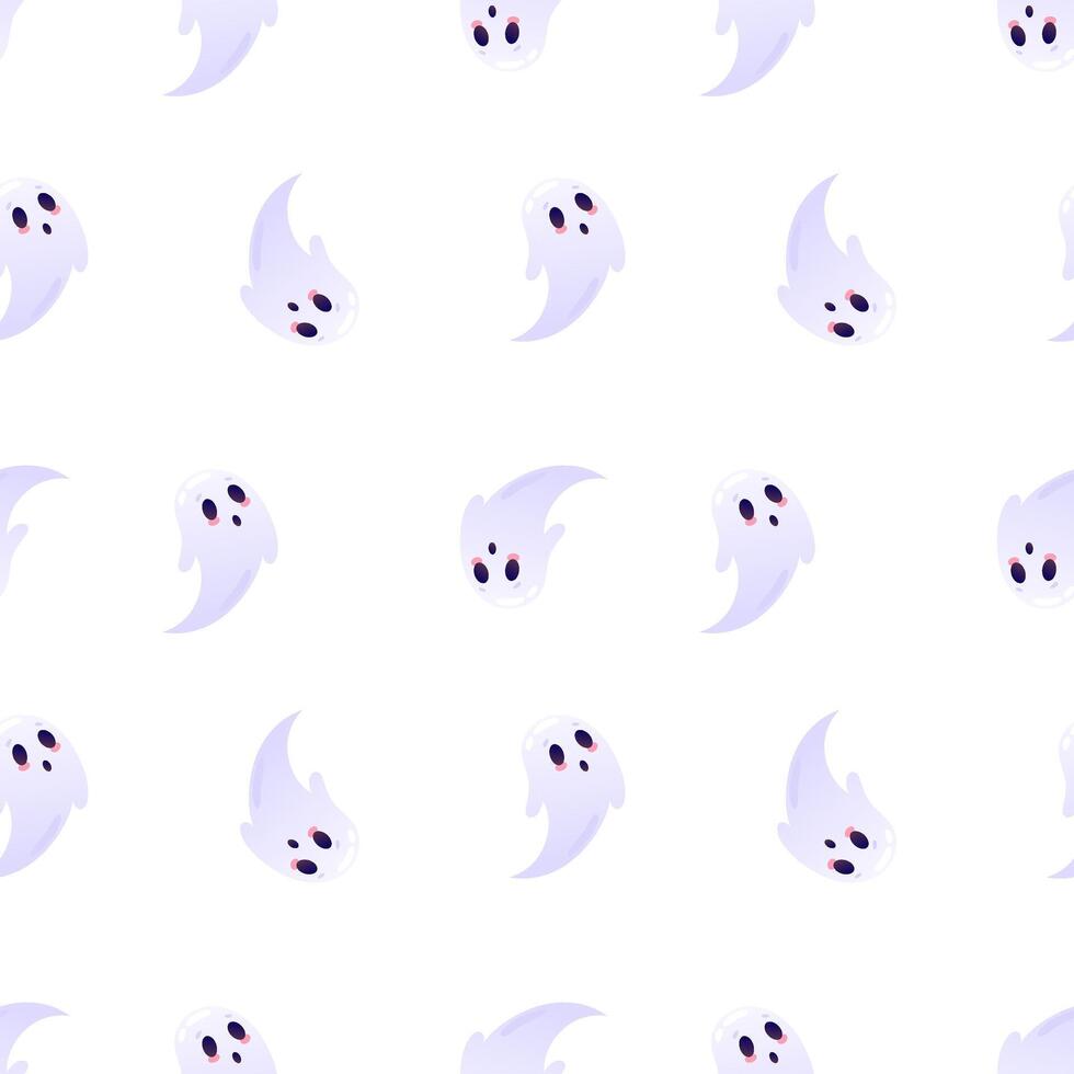 Flying ghosts seamless pattern. Packaging design, wrapping paper, background, backdrop vector
