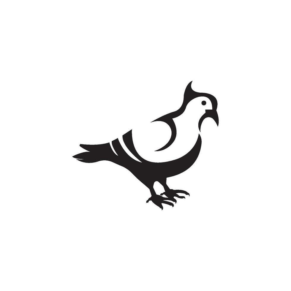 pigeon logo template vector