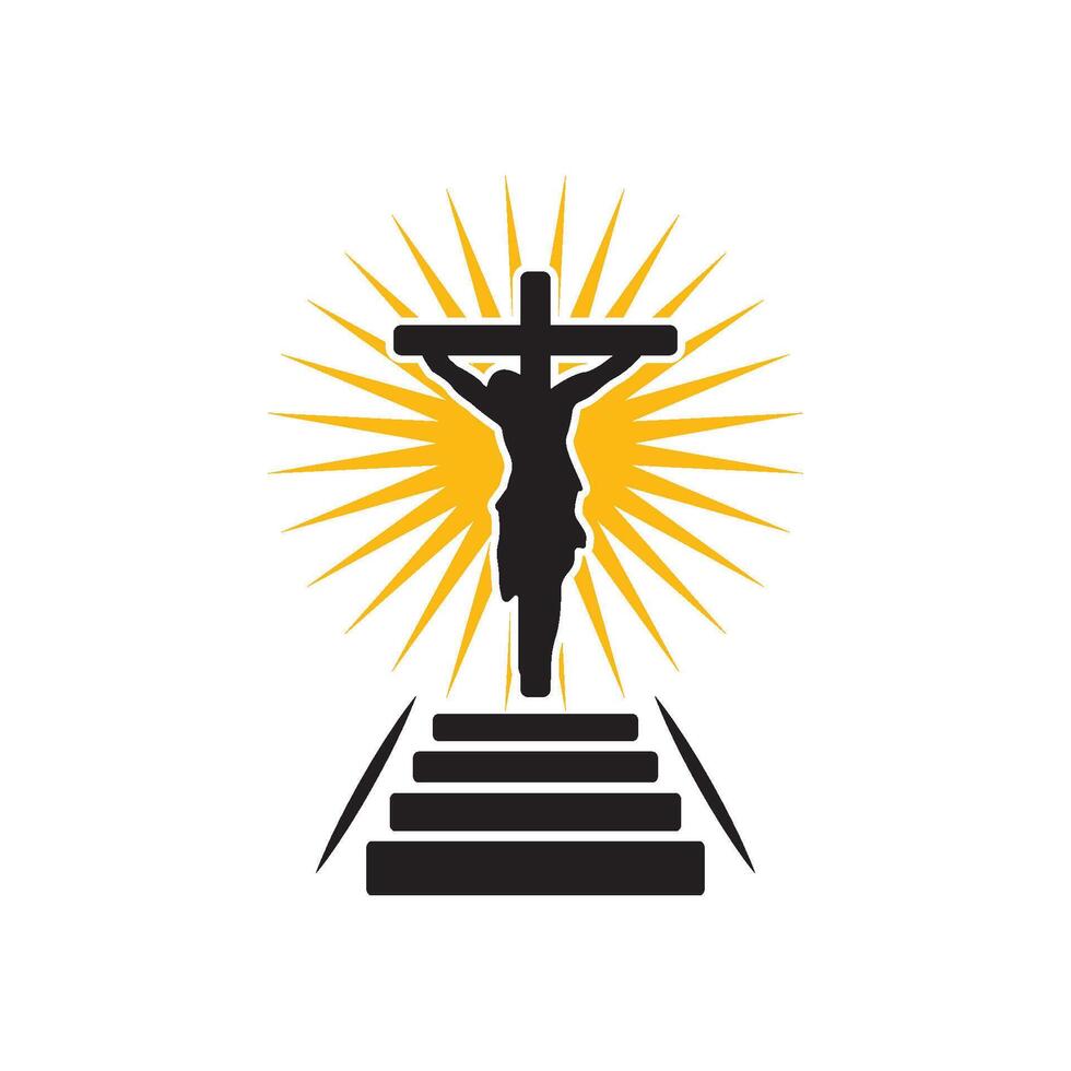 happy good friday with cross vector