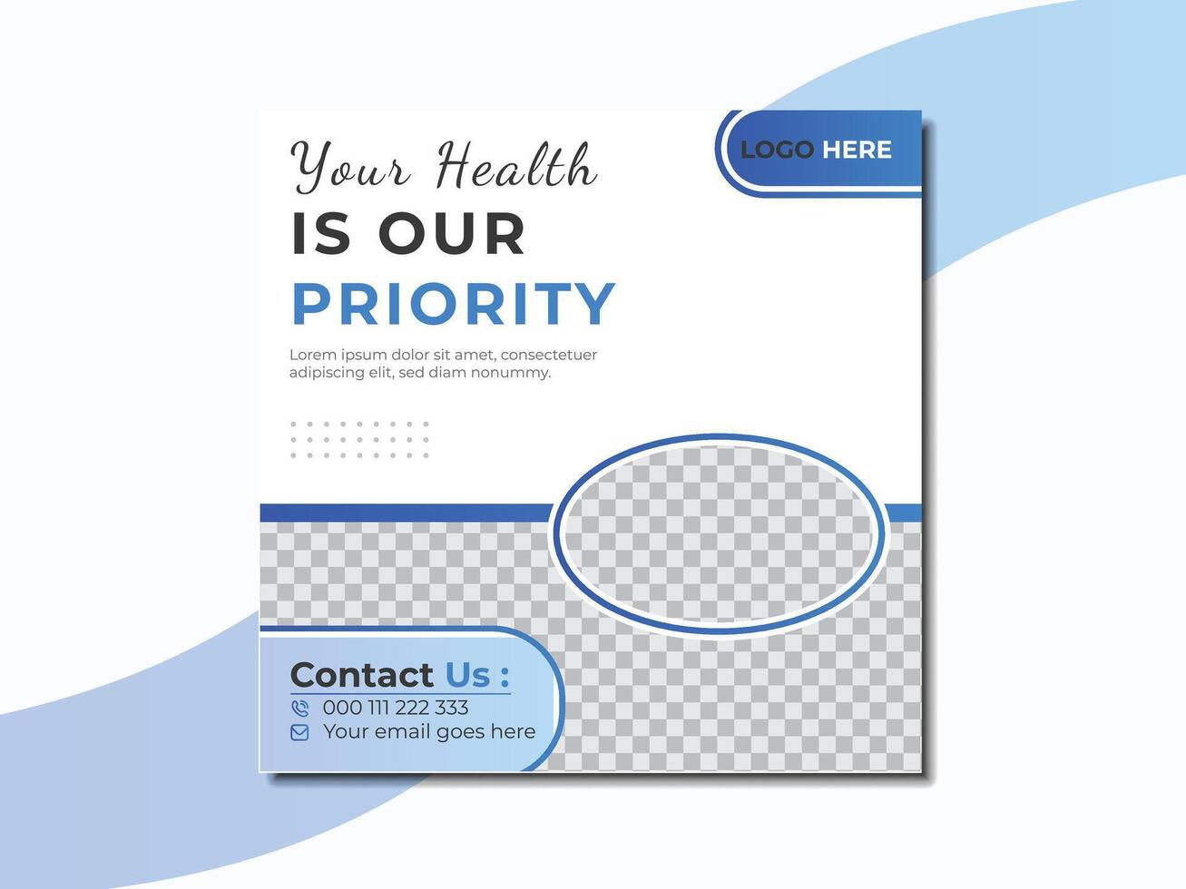 Social media post design vector