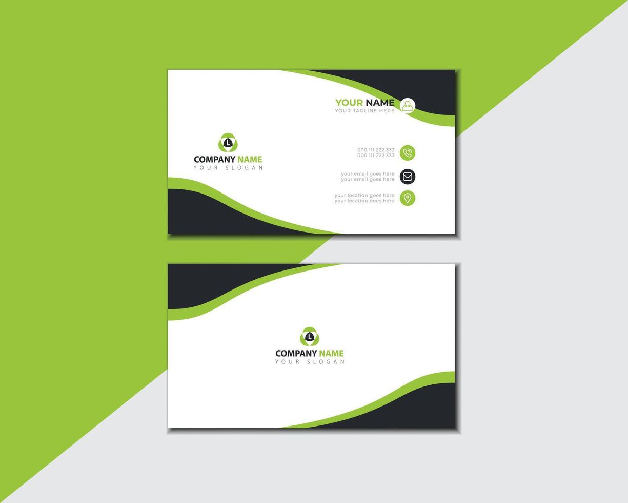 Business card template, print ready. vector