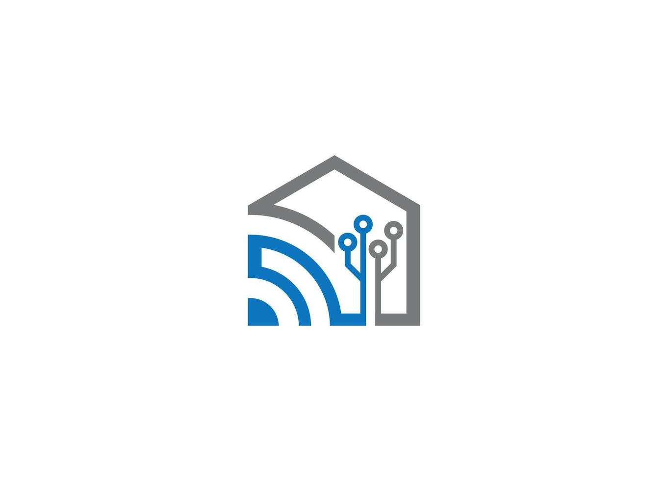 Real estate technology Logo Design with Creative Modern iicon template vector