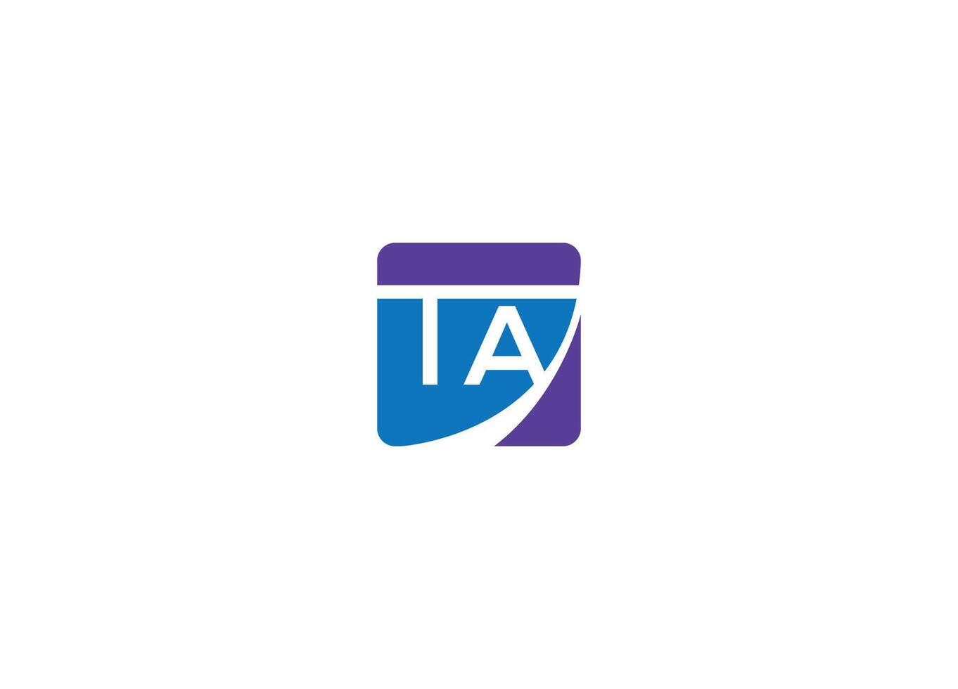 TA letter Logo Design with Creative Modern iicon template vector