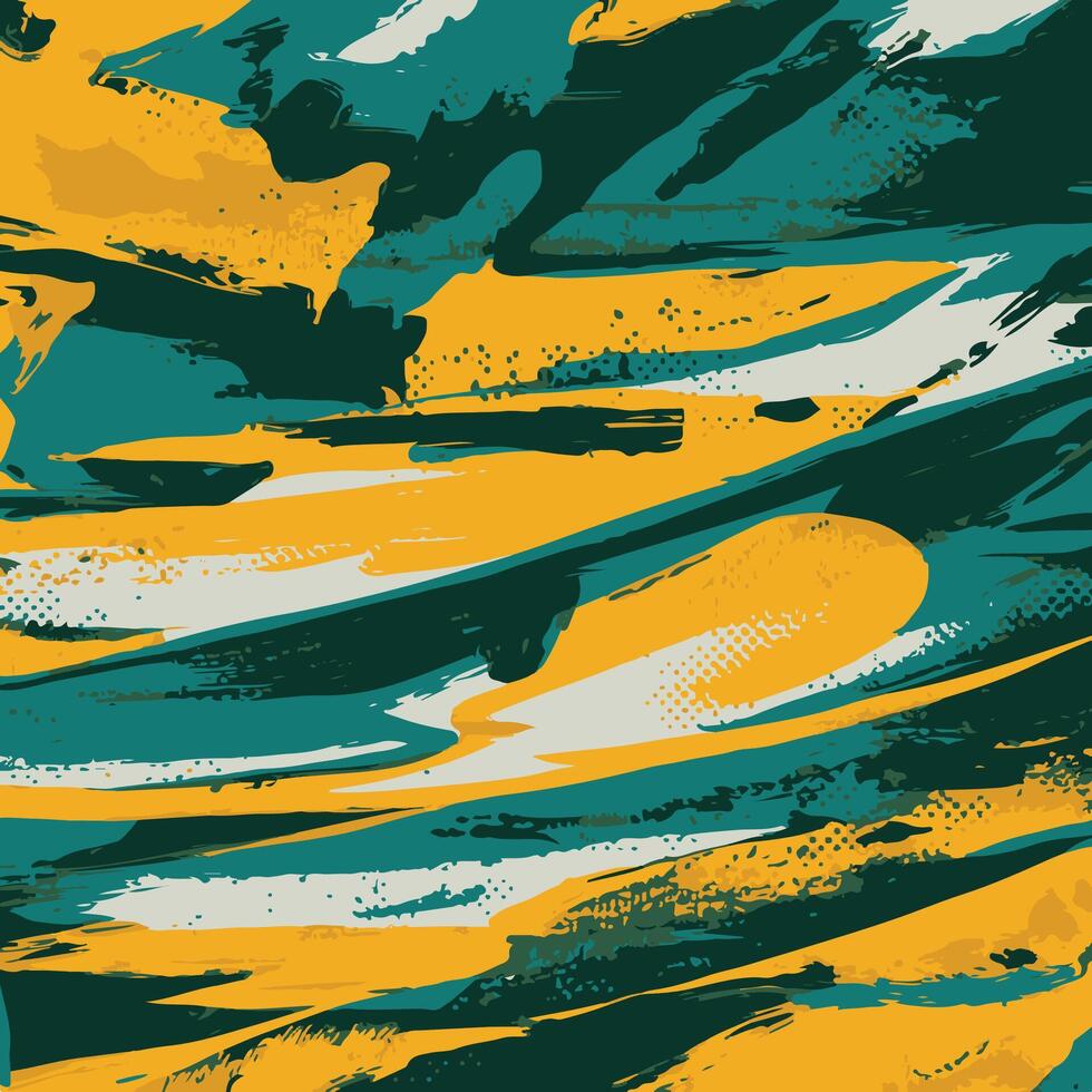 Abstract geometric yellow colorful paint grunge brush texture With halftone pattern for print, fabric, wallpapers, and clothes. vector