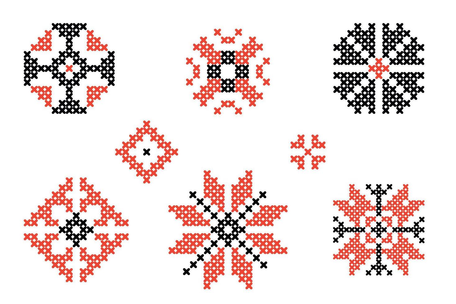 Ukrainian national ornaments. Ukrainian traditional embroidery vector