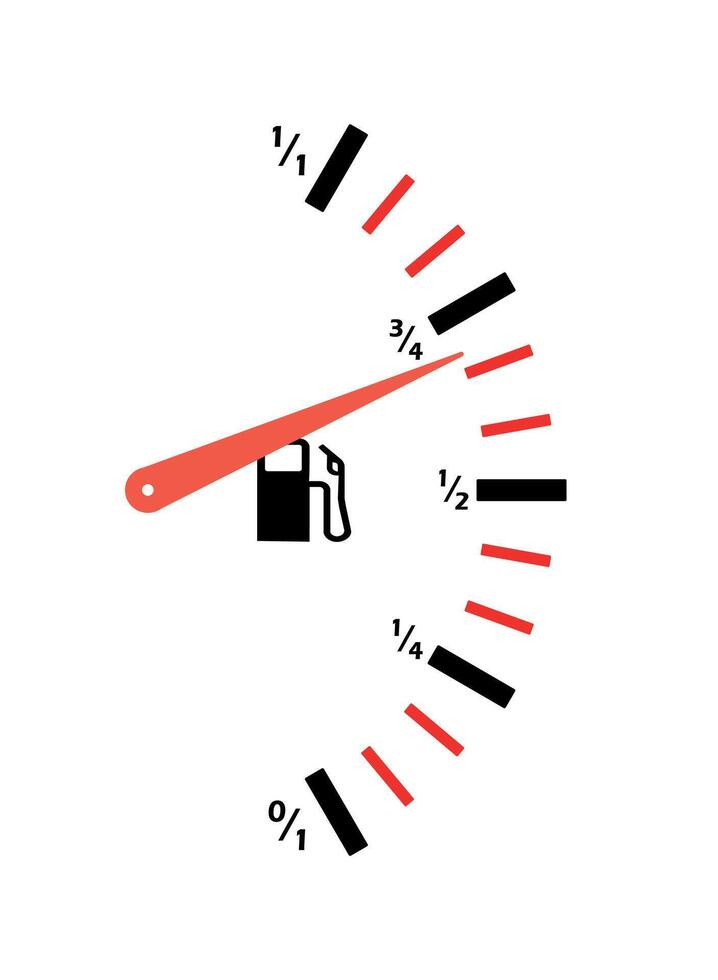 Illustration of a vertical fuel level sensor vector