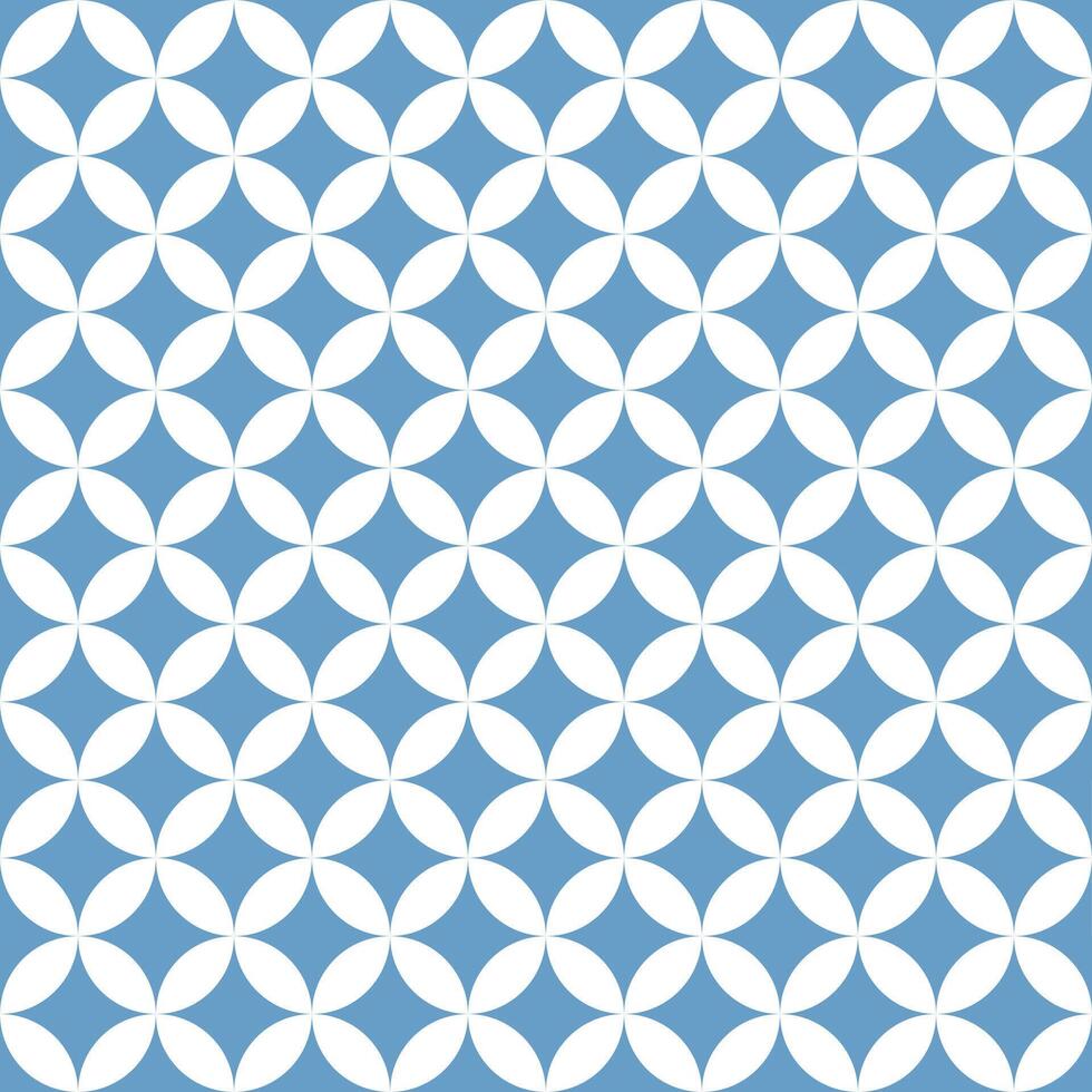 Seamless blue pattern with stars in circles vector