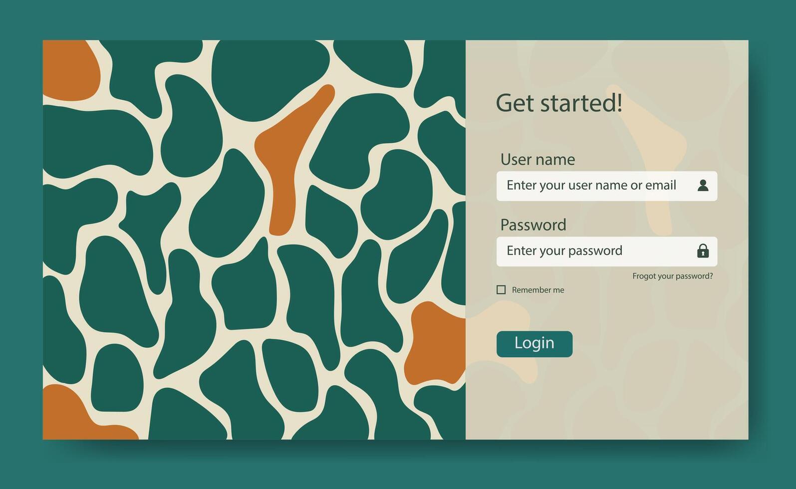 Registration at website. Website Design Template. Web UI UX Design. Landing page template vector