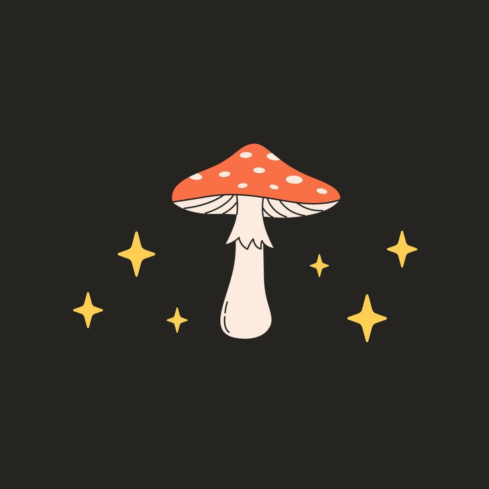 Toadstool mushroom illustration vector