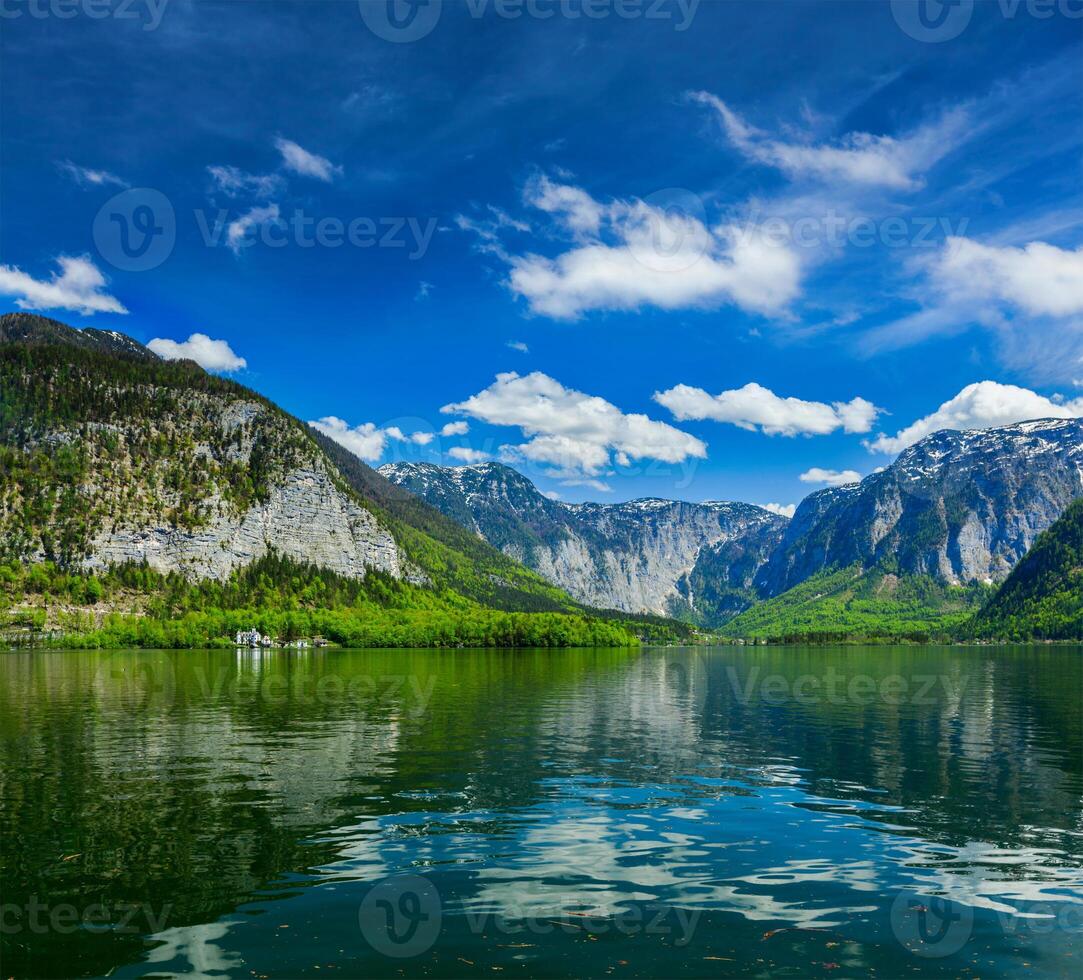 Hallst tter See mountain lake in Austria photo
