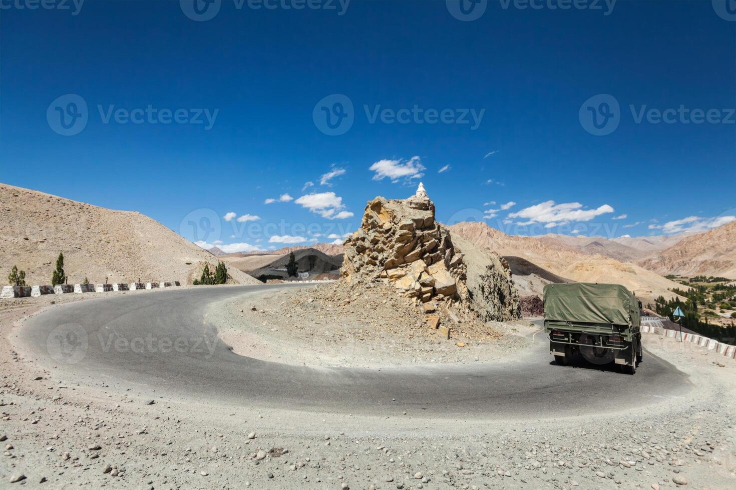 Road in Himalayas. Ladakh, India photo