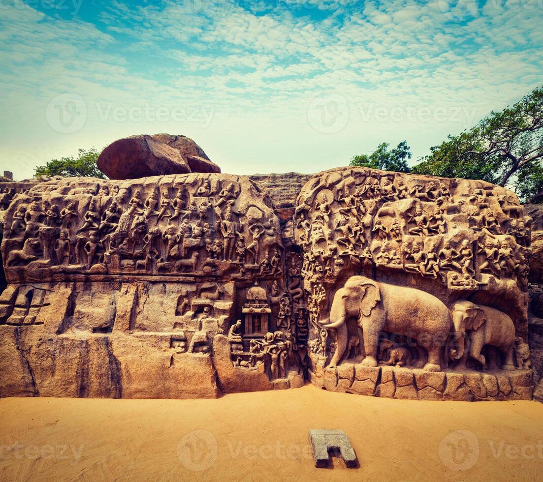 Descent of the Ganges and Arjuna's Penance, Mahabalipuram photo