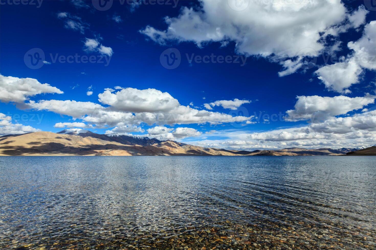 Lake Tso Moriri in Himalayas. Ladakh, India photo